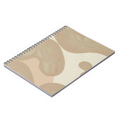 Tan Paint Lines Notebook – Minimalist Chic ノートブック (左側)