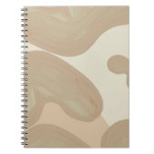 Tan Paint Lines Notebook – Minimalist Chic ノートブック (正面)