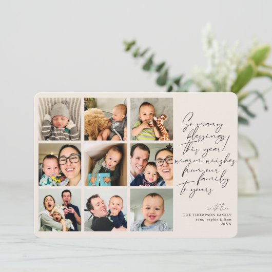 Tan Photo Collageのレビューで非常に多くの恵み シーズンカード (スタンド正面)