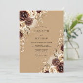Tan Polished Autumnal Wedding 招待状 (スタンド正面)