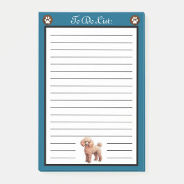 Tan Poodle Dog To Do List ポストイット