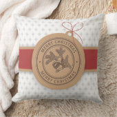 Tan & Red Christmasの飾り（日付あり） クッション (ブランケット)