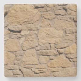 Tan Rock Wall Texture、Squareコースター ストーンコースター