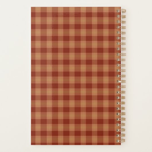 Tan Tartan Planner  プランナー手帳 (裏面)