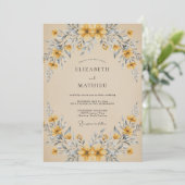 Tan Vintage Woodland Wedding 招待状 (スタンド正面)