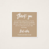 Tan White Photo & Promo Code Thank You (正面)