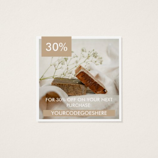 Tan White Photo & Promo Code Thank You (裏面)