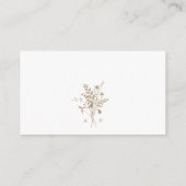 Tan & White Wildflower Wedding RSVP エンクロージャーカード (裏面)