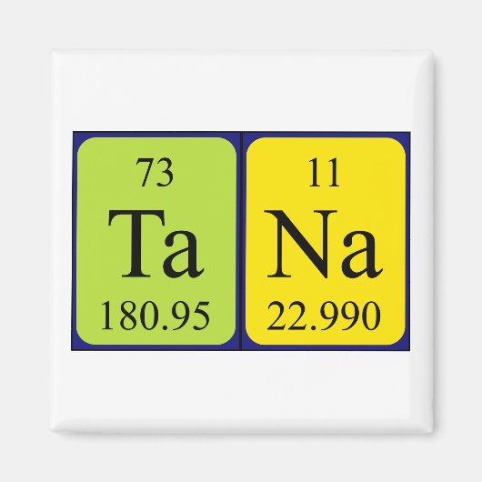 Tana周期表名磁石 マグネット (正面)