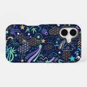 Tanabata Star Festival Bamboo and Shooting Stars iPhone 16ケース (裏面横)