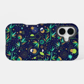 Tanabata Star Festival Bamboo Night Pattern iPhone 16ケース (裏面横)