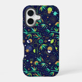 Tanabata Star Festival Bamboo Night Pattern iPhone 16ケース (裏面)