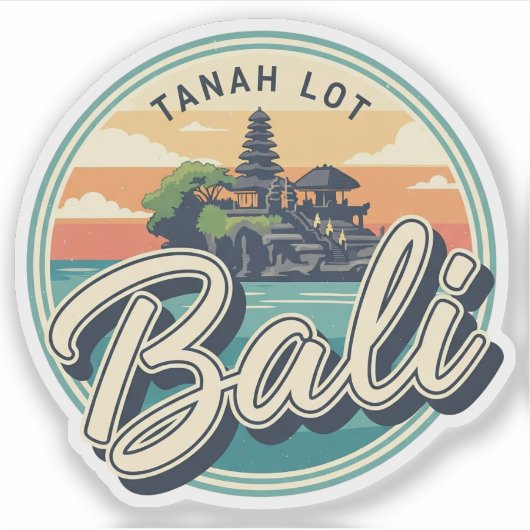Tanah Lot Bali Indonesia Travel シール (正面)