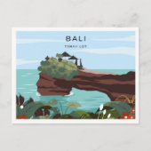 Tanah Lot Bali Indonesia travel place illustration ポストカード (正面)