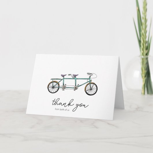 Tandem Bike Thanks From Both, 結婚's サンキューカード (正面)