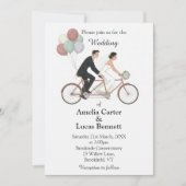 Tandem Bike Wedding Invitation 招待状 (正面)