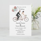Tandem Bike Wedding Invitation 招待状 (スタンド正面)