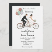 Tandem Bike Wedding Invitation 招待状 (正面/裏面)