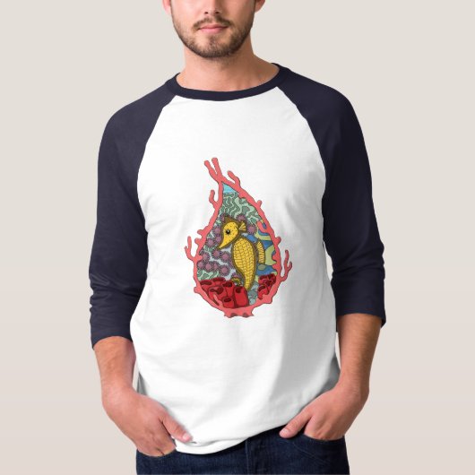 Tanga the Seahorse Men's Light Shirt Tシャツ (正面)