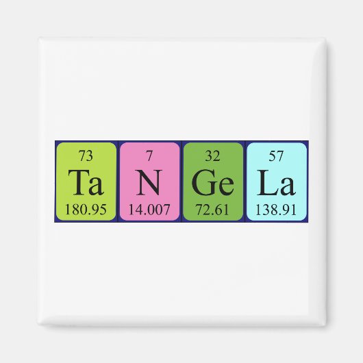 Tangela周期表名磁石 マグネット (正面)
