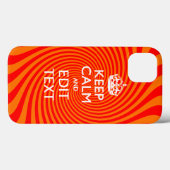 TangerineとRed Swirl Decorでお客様の静保けさを実現 Case-Mate iPhoneケース (裏面 (横))