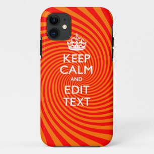 TangerineとRed Swirl Decor for Your 保 Calm iPhone 11 ケース