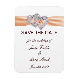 Tangerineカスタムハート日付磁石を保存 マグネット