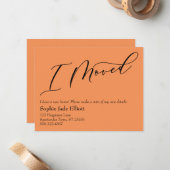 Tangerine シンプル Iが新しいアドレスカードを移動 ノートカード (正面/裏面インサイチュ)