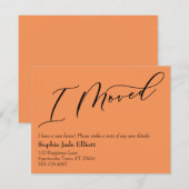 Tangerine シンプル Iが新しいアドレスカードを移動 ノートカード (正面/裏面)