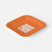 tangerine ポップ・アートの – ロゴの追加 ペーパープレート (傾斜あり)