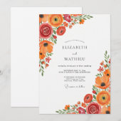 Tangerine Brilliant Summer Wedding 招待状 (正面/裏面)