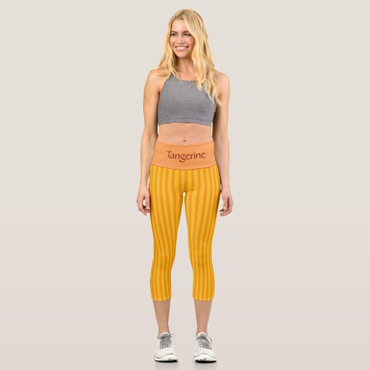 "TANGERINE" BY JEANIE DEE - ウエストカスタマイズ ハイウエスト カプリレギンス (正面)