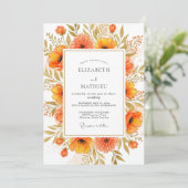 Tangerine Captivating Autumnal Wedding 招待状 (スタンド正面)