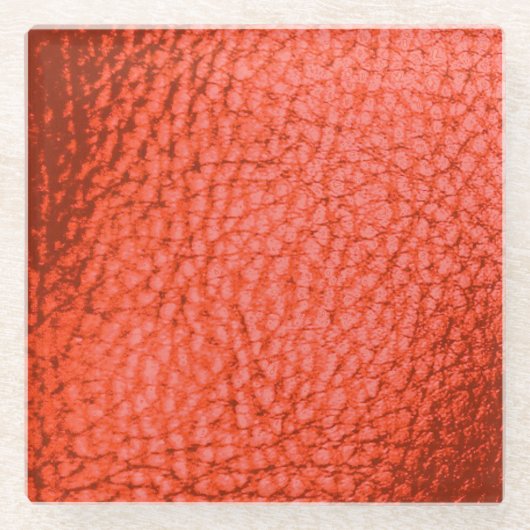 Tangerine Dartk Faux Leather ガラスコースター (正面)
