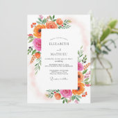 Tangerine Effervescent Summer Wedding 招待状 (スタンド正面)