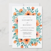 Tangerine Graceful Spring Wedding 招待状 (正面)