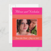 Tangerine OrangeとPinkデート救の写真。 案内ポストカード (正面/裏面)