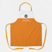 Tangerine Orange従業員のロゴ、名前、会社 エプロン (正面)