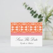 Tangerine Raspberry Orange日付ポストカードを保存 案内ポストカード (スタンド正面)