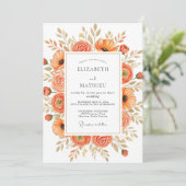 Tangerine Stately Autumnal Wedding 招待状 (スタンド正面)