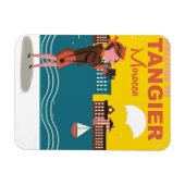 Tangier Moroccoビンテージ旅行ポスターへようこそ マグネット (横)