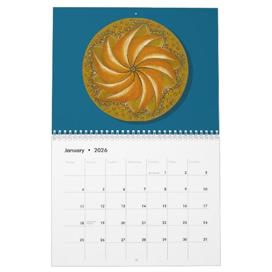 Tangle  カレンダー (1月 2026)