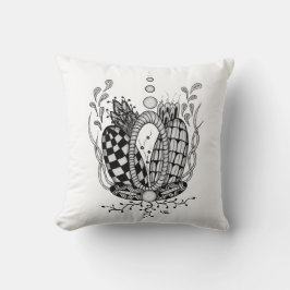 Tangle Art: Florales Design, Ovale -  クッション