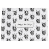 Tangle Art: Florales Design, Ovale -  ラージペーパーバッグ (裏面)