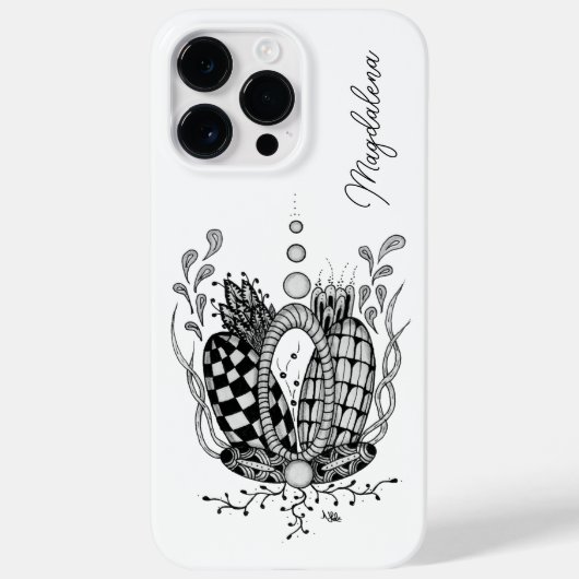 Tangle Art: Florales Design, Ovale -  Case-Mate iPhoneケース (裏面)