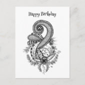 Tangle Art: Florales Motiv -  ポストカード (正面)