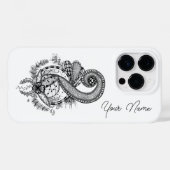 Tangle Art: Florales Motiv - Case-Mate iPhoneケース (裏面 (横))