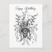 Tangle Blume gezeichnet -  ポストカード (正面)