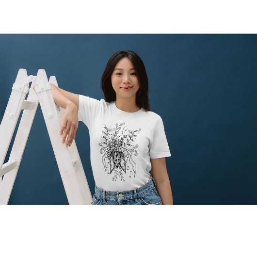 Tangle Blume gezeichnet -  Tシャツ