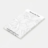 Tangle Doodleカラーパーソナライズされたページのメモ帳 ポストイット (アングル)